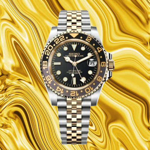 Seiko Mod GMT Twotone Gold