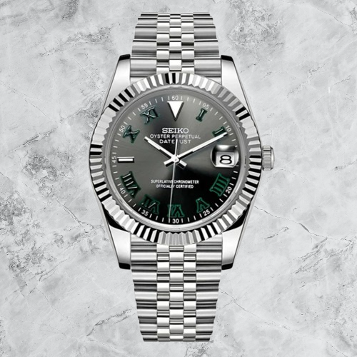 Seiko Mod Datejust Classic Black