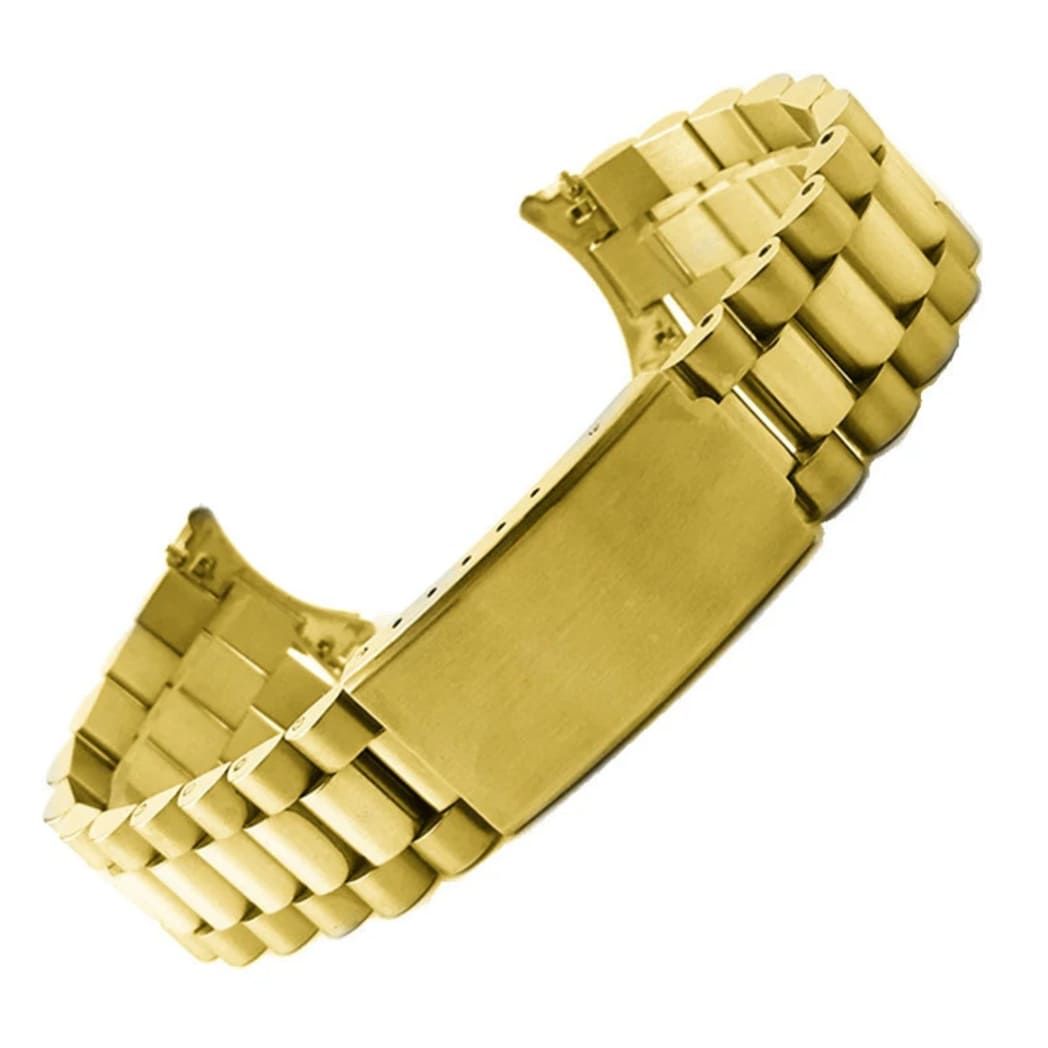 Gold watch band for Seiko Mod, presidential bracelet