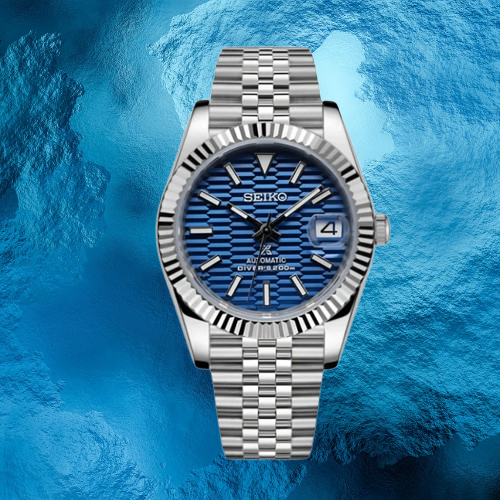Seiko Mod Datejust Ice Blue