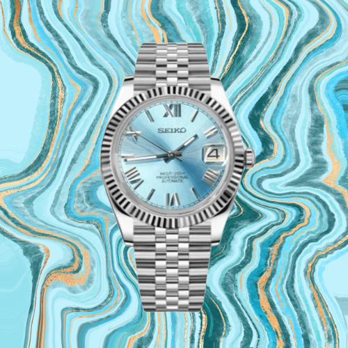 Seiko Mod Datejust Tiffany Roman