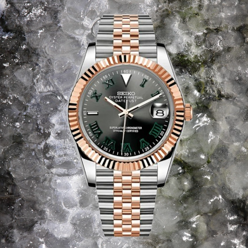 Seiko Mod Datejust Wimbledon Twotone