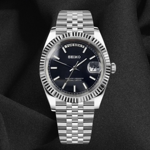 Seiko Mod Day-Date Classic Black