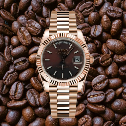 Seiko Mod Day-Date Rose Gold Chocolate