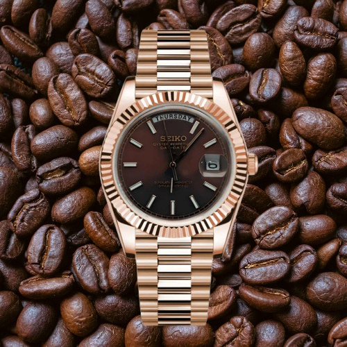 Seiko Mod Day-Date Rose Gold Chocolate