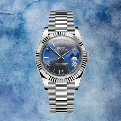 Seiko Mod Day-Date Blue Roman