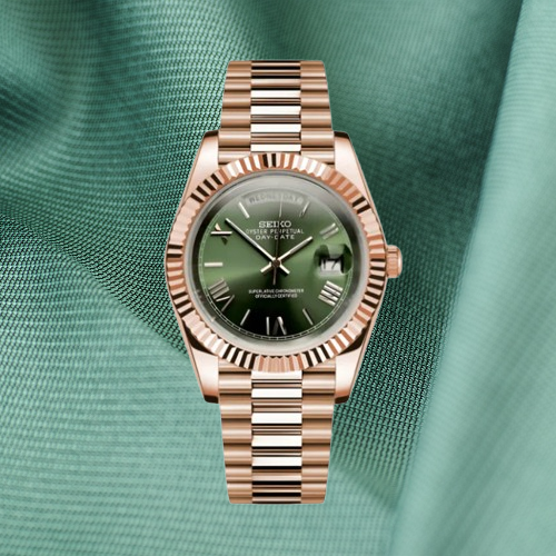 Seiko Mod Day-Date Mint Green