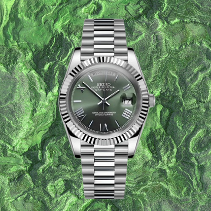 Seiko Mod Day-Date Olive Green