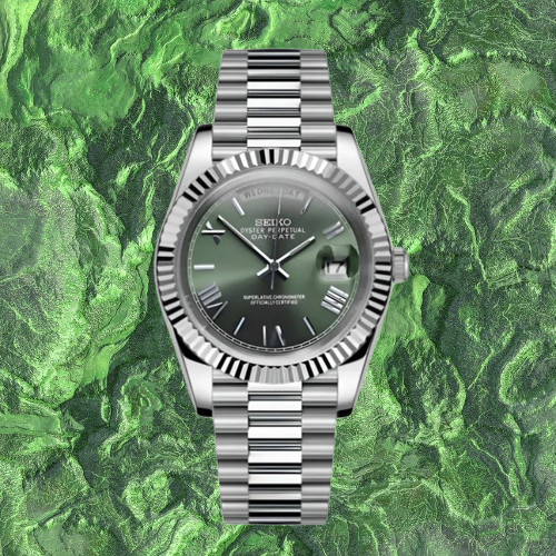 Seiko Mod Day-Date Olive Green